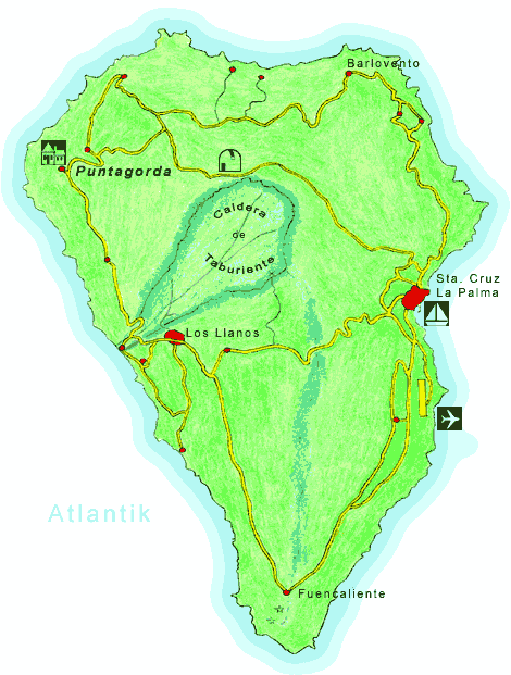 Karte von La Palma