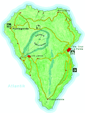 Karte von La Palma - vergroessern
